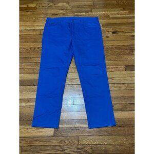 Peter Christian Mens Chino Pants Size 44x32 Royal Blue Twill Flat Front Stretch